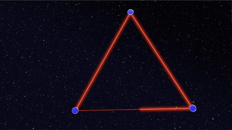 Schematic LISA triangle