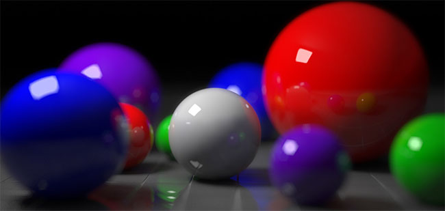 shiny spheres