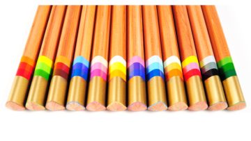 Westward Ho! Conway, Concorde and Curiously Curved Coins Set of multicoloured pencils isolated on white background © Avii | Dreamstime.com