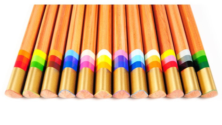 Set of multicoloured pencils isolated on white background © Avii | Dreamstime.com