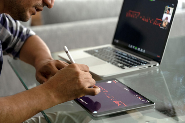 Online learning became the norm © Myriam Borzee|Alamy Stock Photo