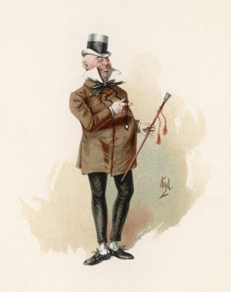 Mr Micawber from David Copperfield, circa 1890