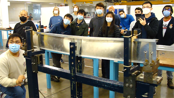 Third year undergraduates at their ‘Design, build and test’ lab in 2022