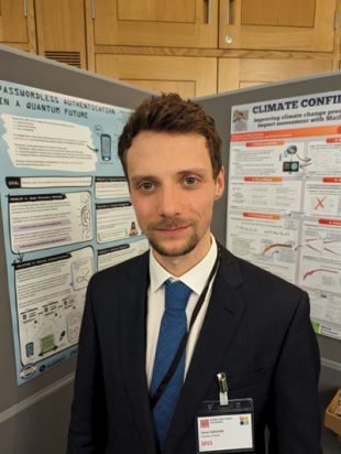 Gold Medal winner – Daniel Gardham with his poster (left)
